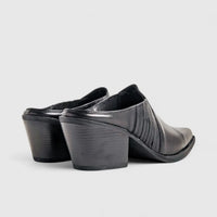 Sofia Mare Ladies Leather Cowboy Mule 11800 Black SF73