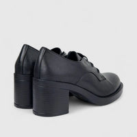 Sofia Mare Ladies Leather Lace Up With Block Heel 11044 Black SF92