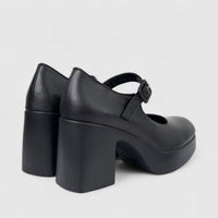 Sofia Mare Ladies Leather Mary Jane Shoe With Block Heel 11708 Black SF90