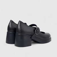 Sofia Mare Ladies Leather Mary Jane Shoe With Block Heel 12020 Black SF89