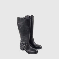 Sofia Mare Leather Boot Black 11762 Boots | familyshoecentre