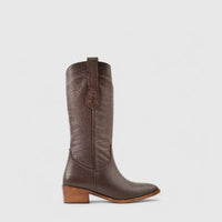 Sofia Mare Leather Boot Brown 11561 Boots | familyshoecentre