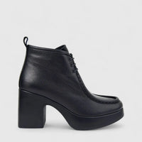 Sofia Mare Ladies Leather Ankle Boot With Block Heel 11510 Black SB84