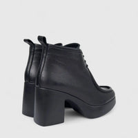 Sofia Mare Ladies Leather Ankle Boot With Block Heel 11510 Black SB84