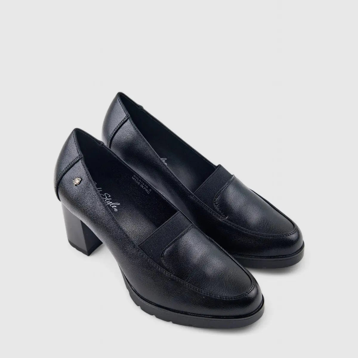 Soft Style By Hush Puppies Roma Black 01510 Heels | familyshoecentre