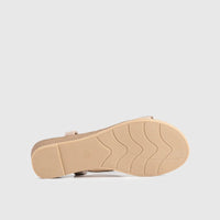 Soft Style Nakia Wedge Comfort Sandal Beige 01485 Sandals | familyshoecentre