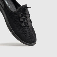 Soft Style Nansi Open Back Sneaker Black 01261 Sneakers | familyshoecentre