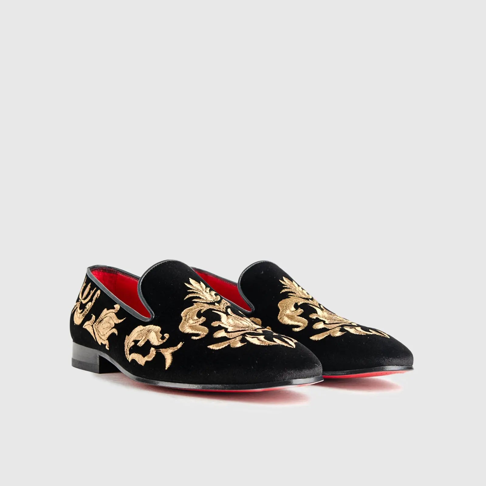 Statement Dress Loafers 1214 Black/Gold Loafers | familyshoecentre