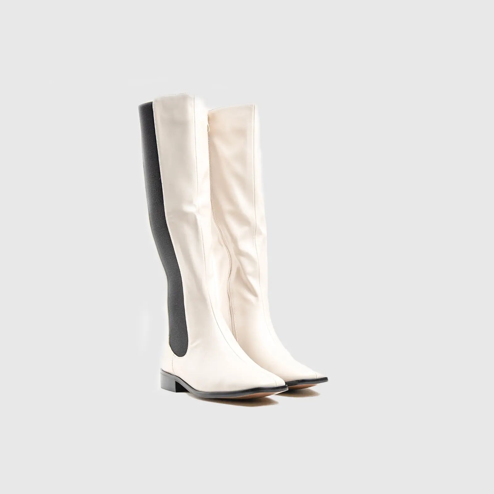 Statement Rider Boot Black/White Car028 Boots | familyshoecentre