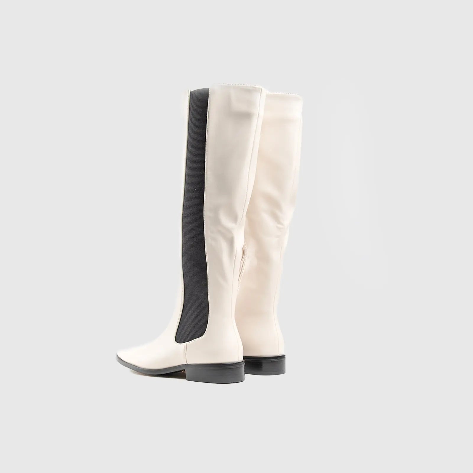 Statement Rider Boot Black/White Car028 Boots | familyshoecentre