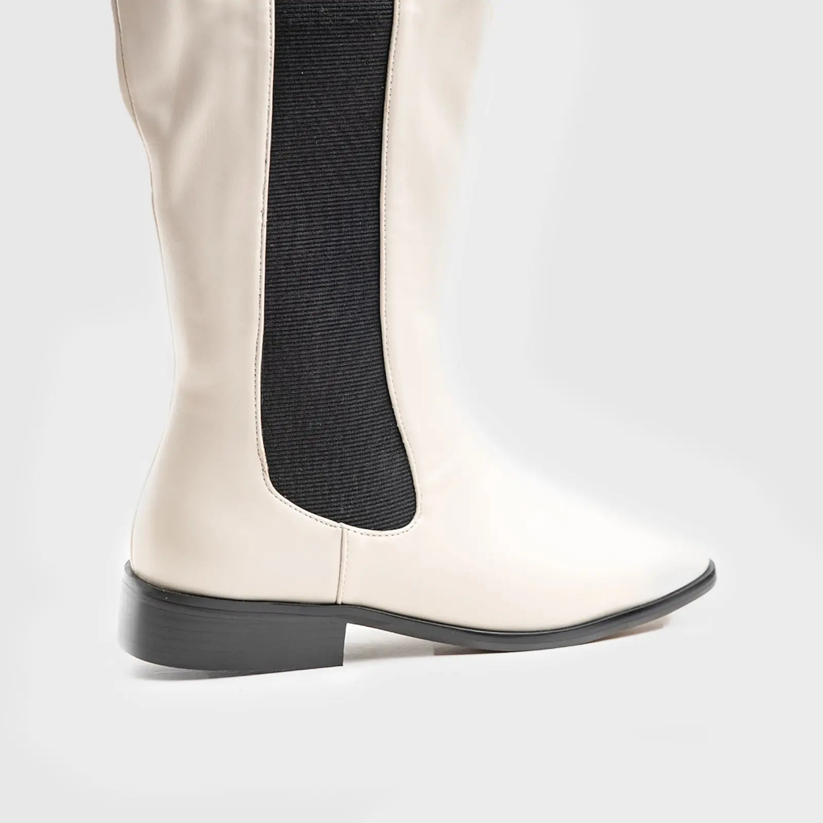 Statement Rider Boot Black/White Car028 Boots | familyshoecentre