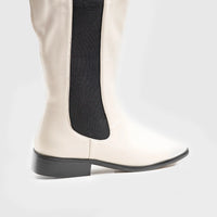 Statement Rider Boot Black/White Car028 Boots | familyshoecentre