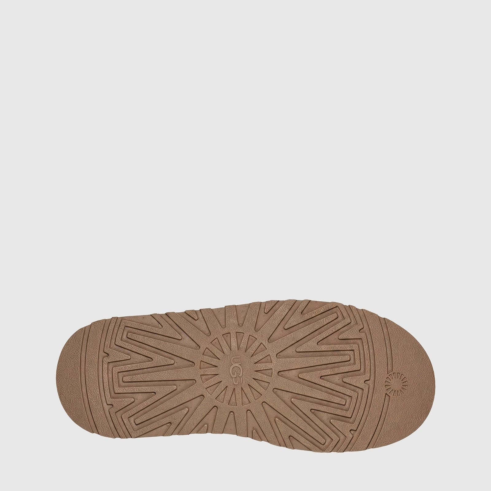 Ugg Ladies Clog Bea Mary Jane 1167612 in chestnut, bottom view showing textured rubber outsole tread.