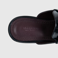 Valentino Open Back Loafer Black 20184 VL12 Loafers | familyshoecentre