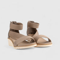 Willows Comfort Wedge Sandal Beige 01370 Wedges | familyshoecentre