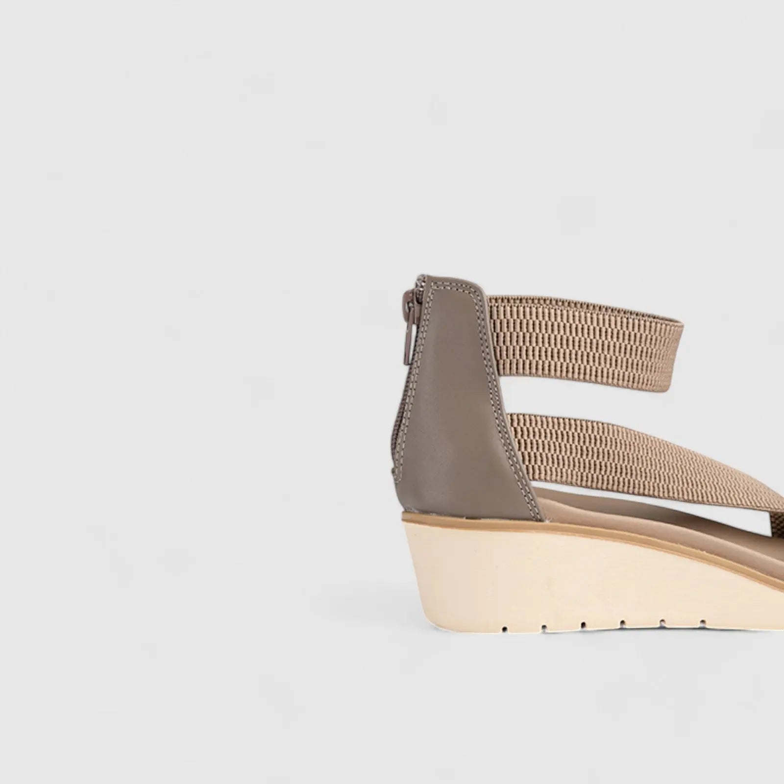 Willows Comfort Wedge Sandal Beige 01370 Wedges | familyshoecentre