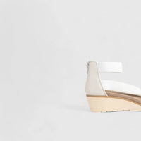 Willows Comfort Wedge Sandal White 01371 Wedges | familyshoecentre
