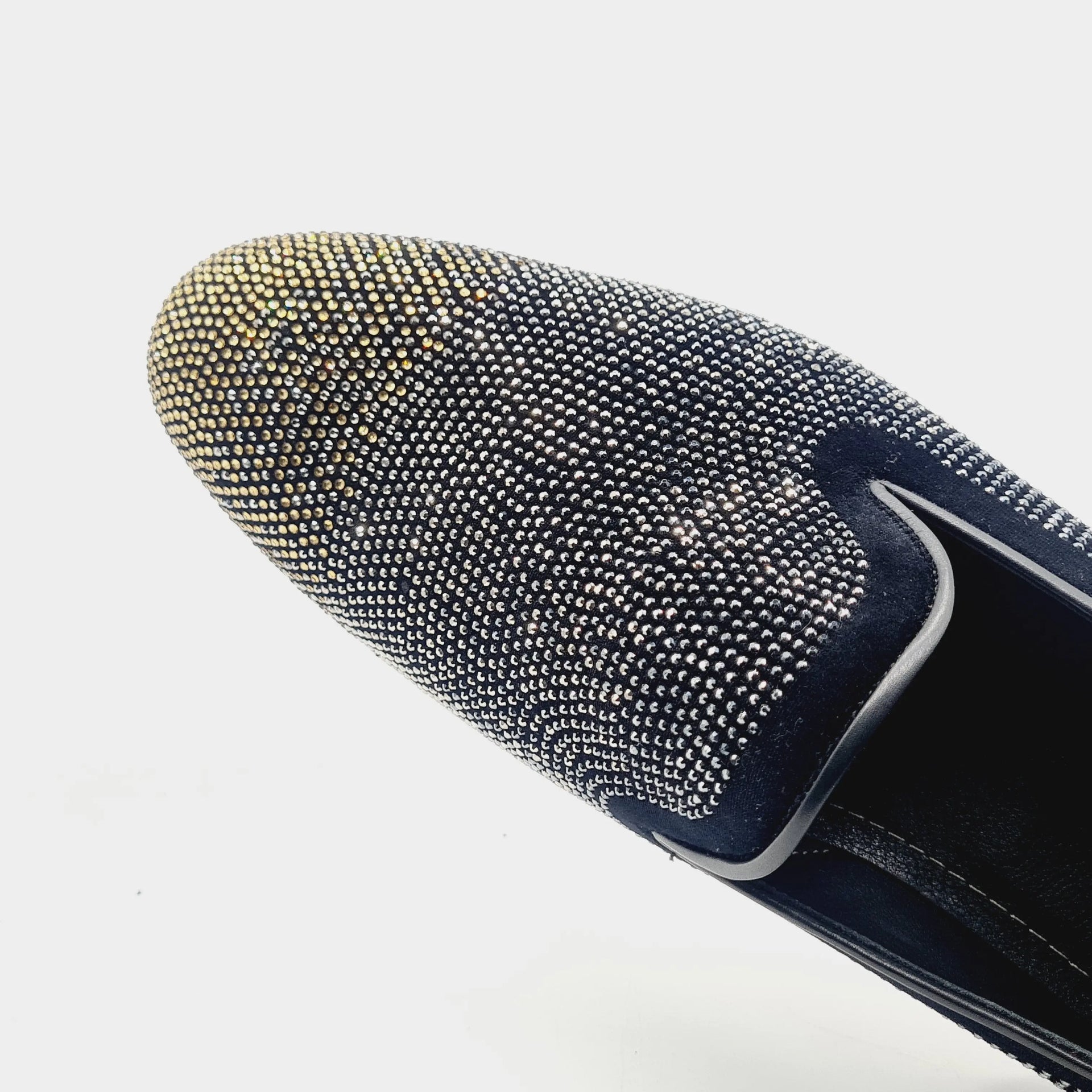 ELI044 BLACK/GOLD Loafers | familyshoecentre