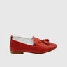 LW 1006 RED LADIES LEATHER SHOE Loafers | familyshoecentre
