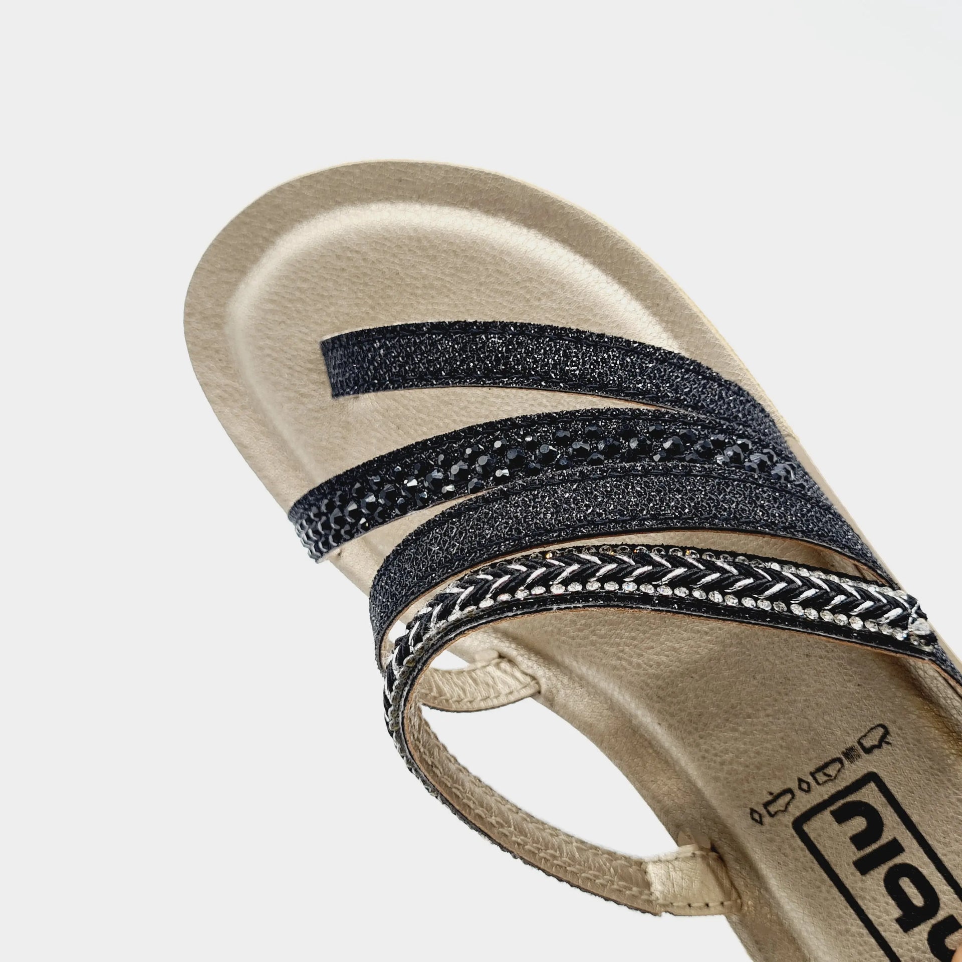 IB BA24 BLACK Sandals | familyshoecentre