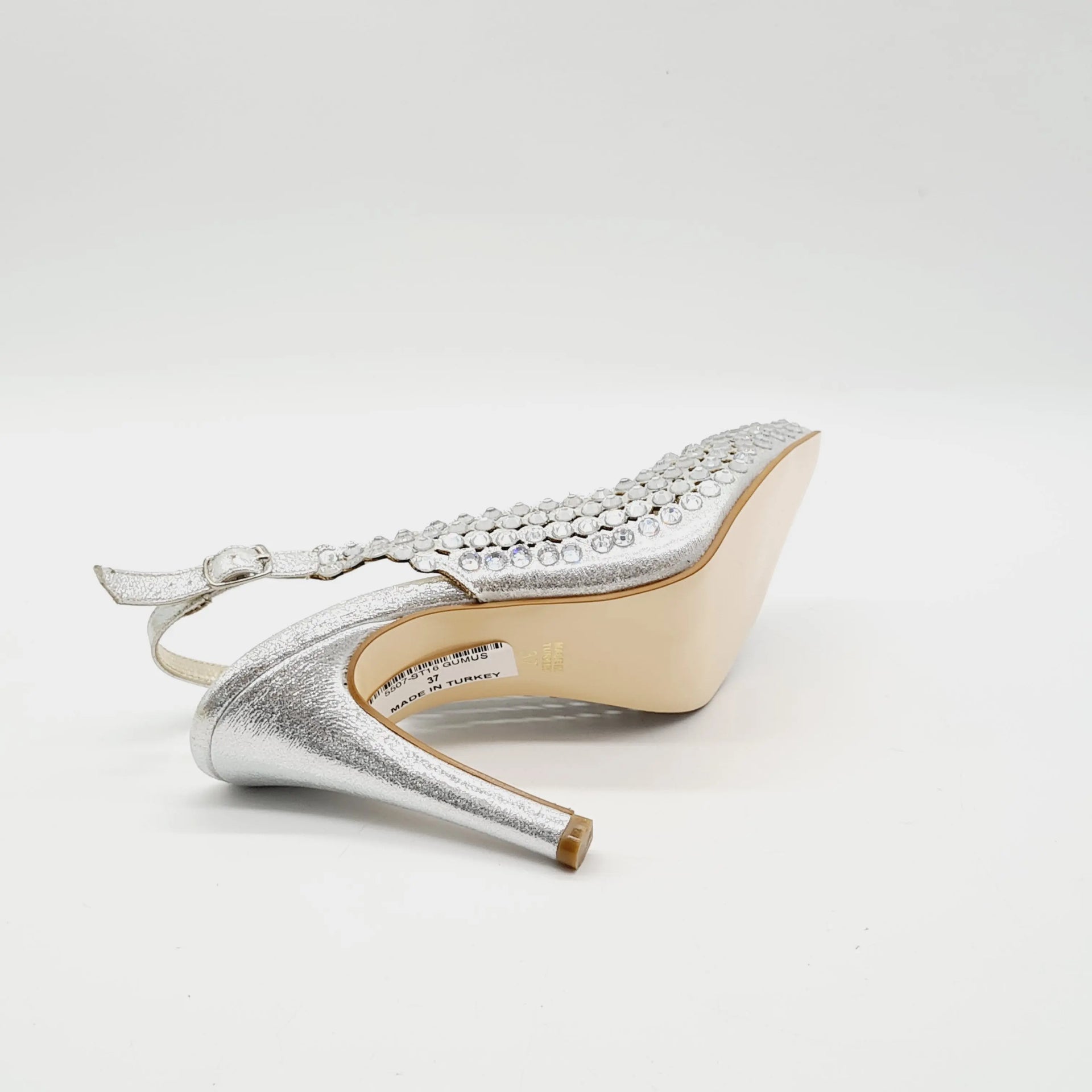 BRIDAL 5507 SILVER Heels | familyshoecentre