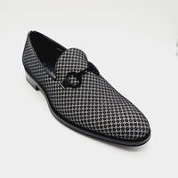 LB 1570 BLACK MENS ITALIAN LEATHER SHOE Loafers | familyshoecentre