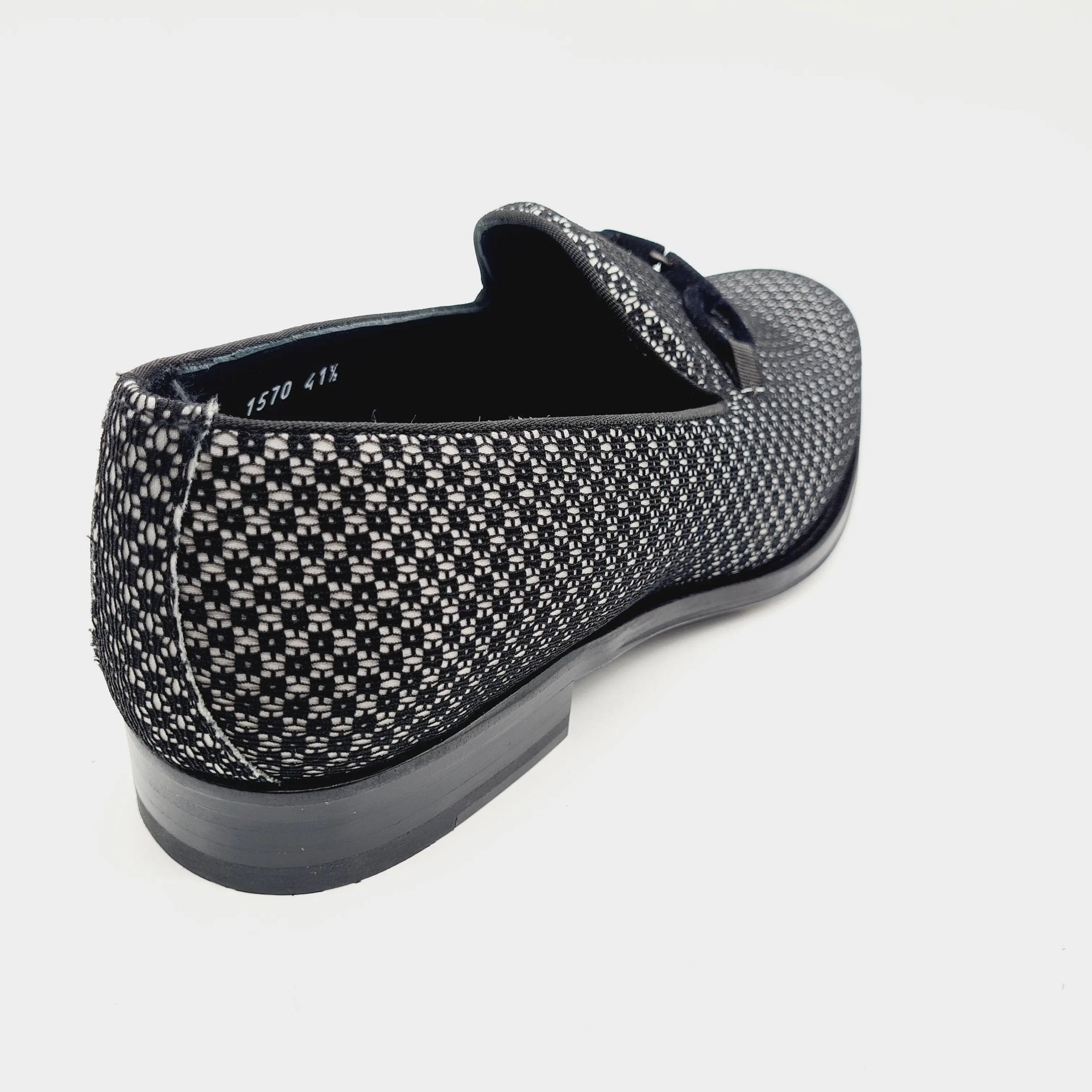 LB 1570 BLACK MENS ITALIAN LEATHER SHOE Loafers | familyshoecentre