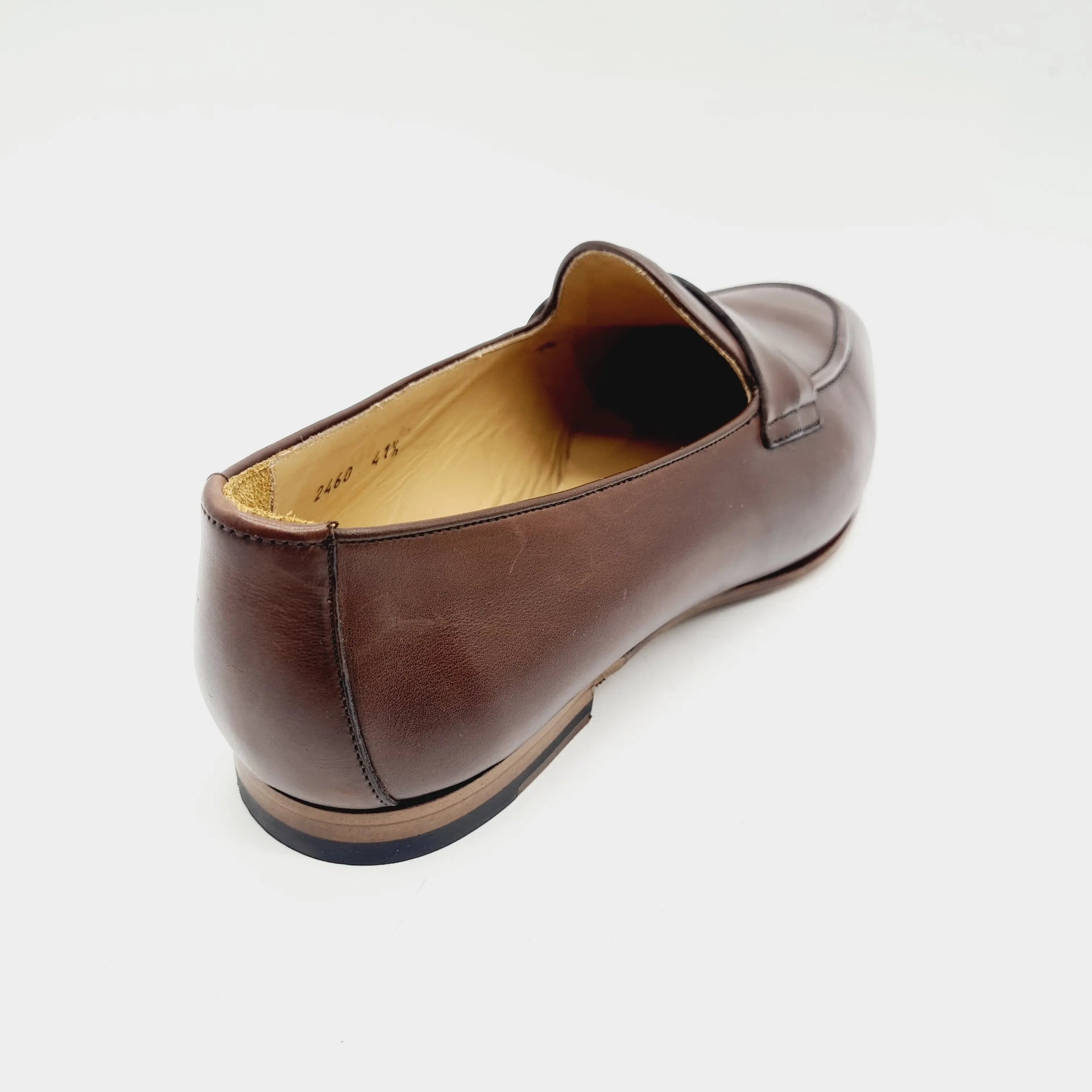 LB 2460 BROWN MENS ITALIAN LEATHER SHOE Loafers | familyshoecentre