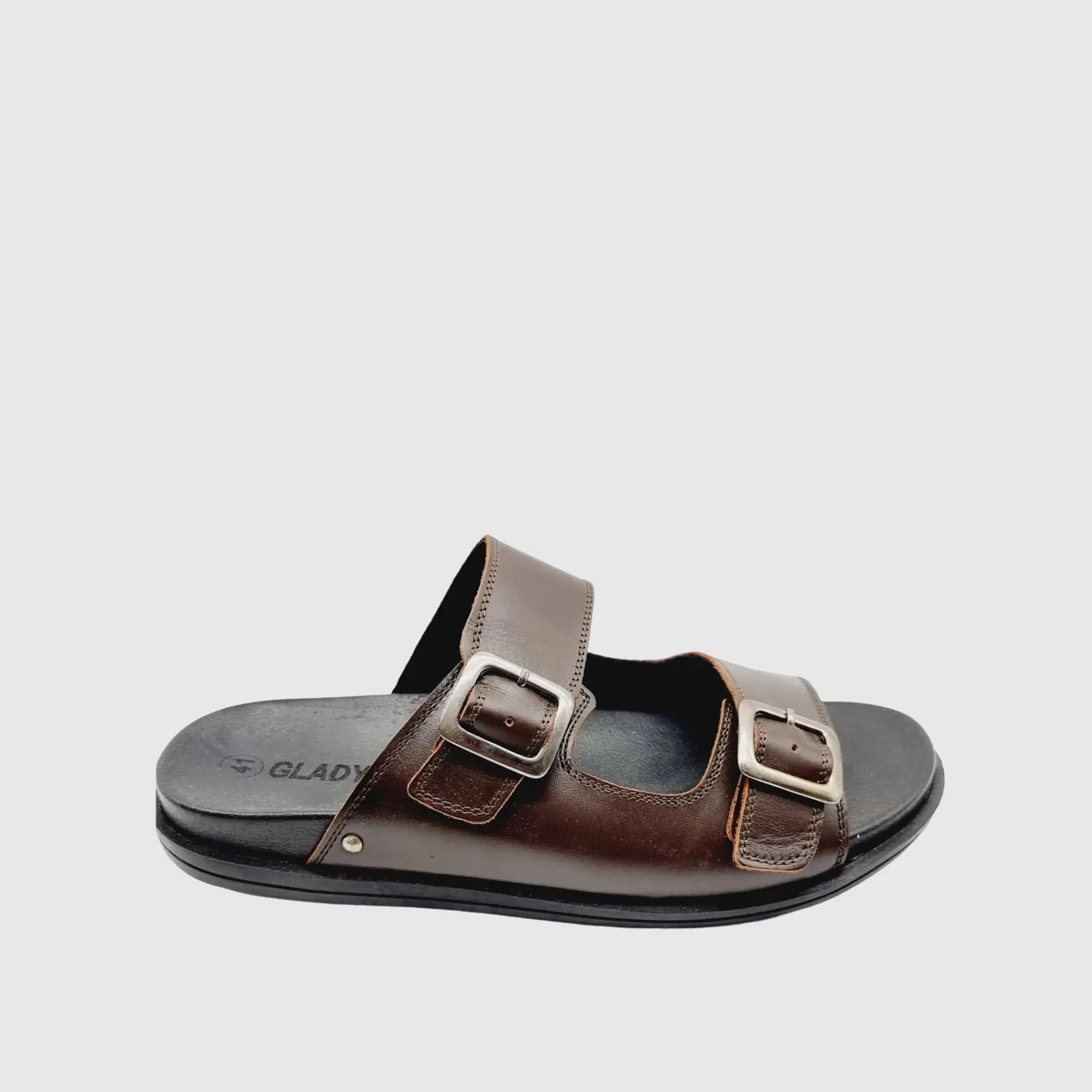 GLAD 347 BROWN MENS LEATHER SANDAL Sandals | familyshoecentre