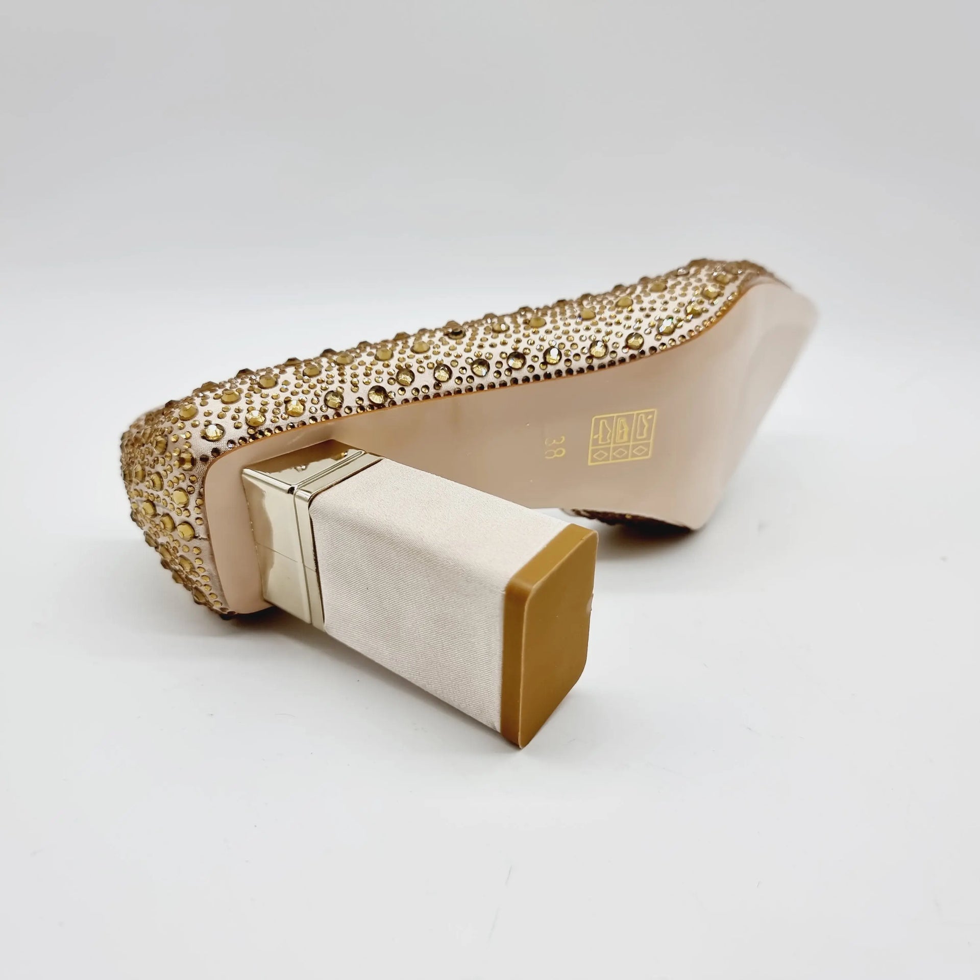 SANDRA 1202 GOLD Heels | familyshoecentre