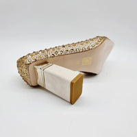 SANDRA 1202 GOLD Heels | familyshoecentre