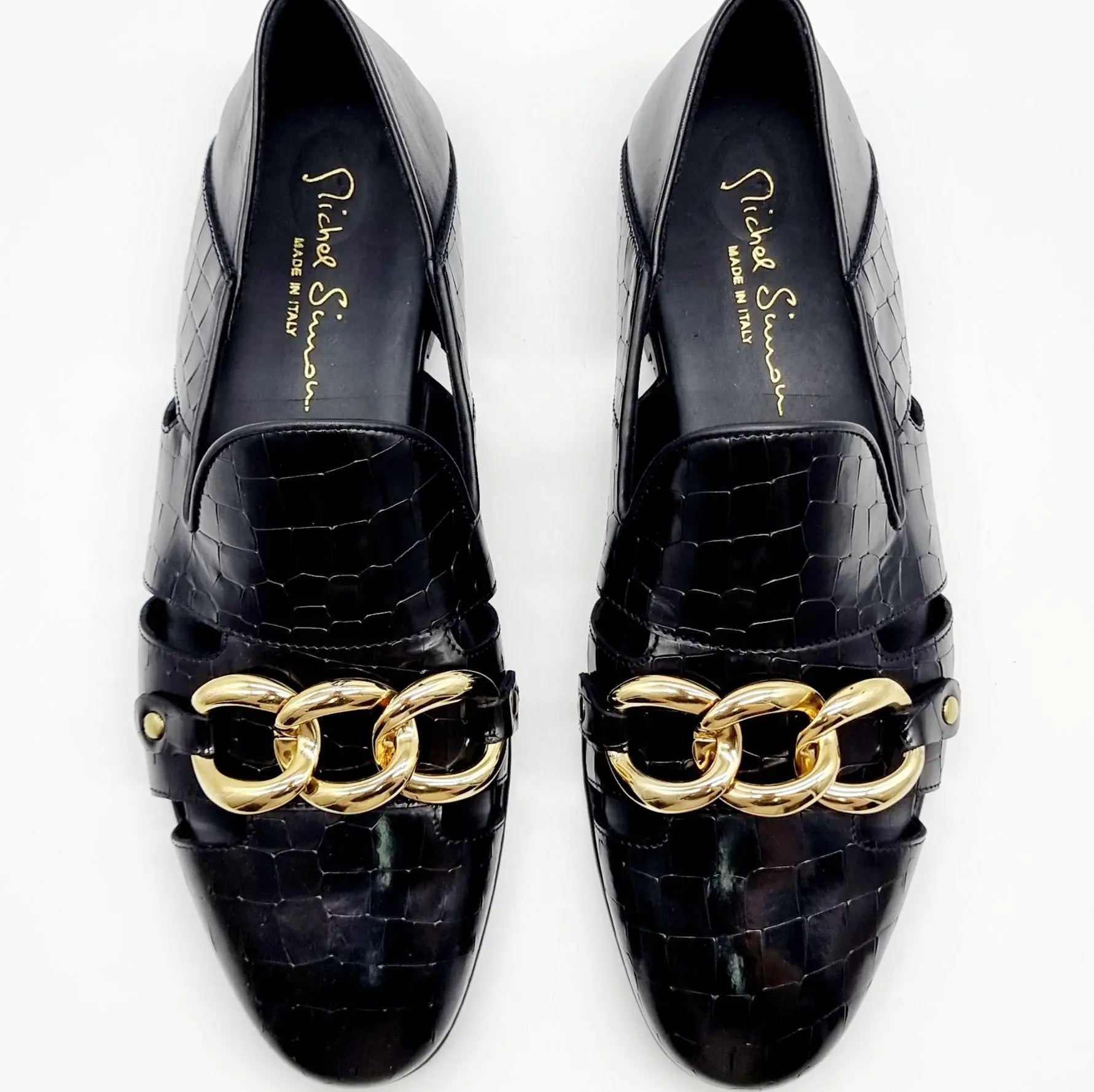MICH SIMON 924 04 BLACK CROCO Loafers | familyshoecentre
