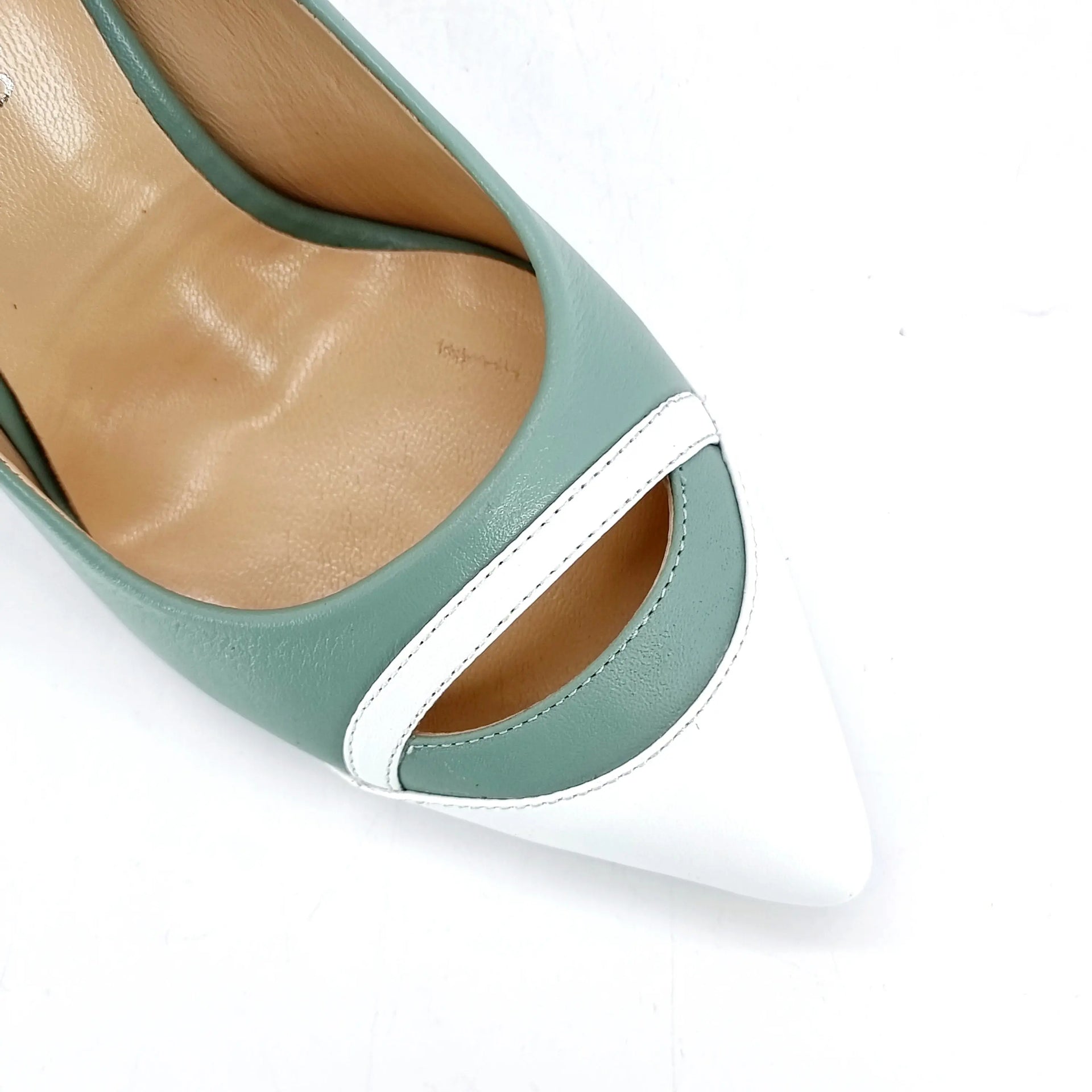 MV 28205 WHITE/MINT Heels | familyshoecentre
