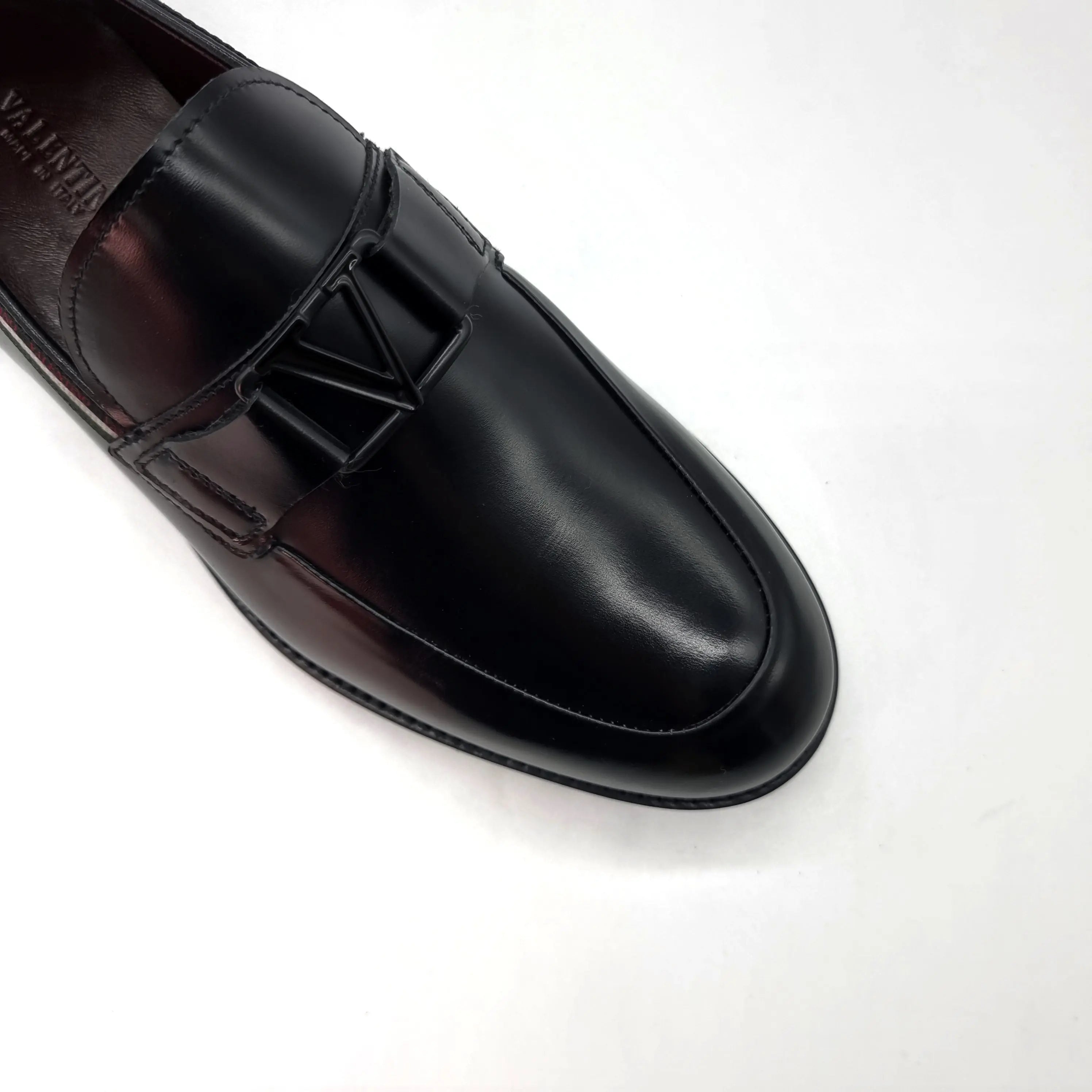 VALENTINO 19650 BLACK SLIP ON Loafers | familyshoecentre