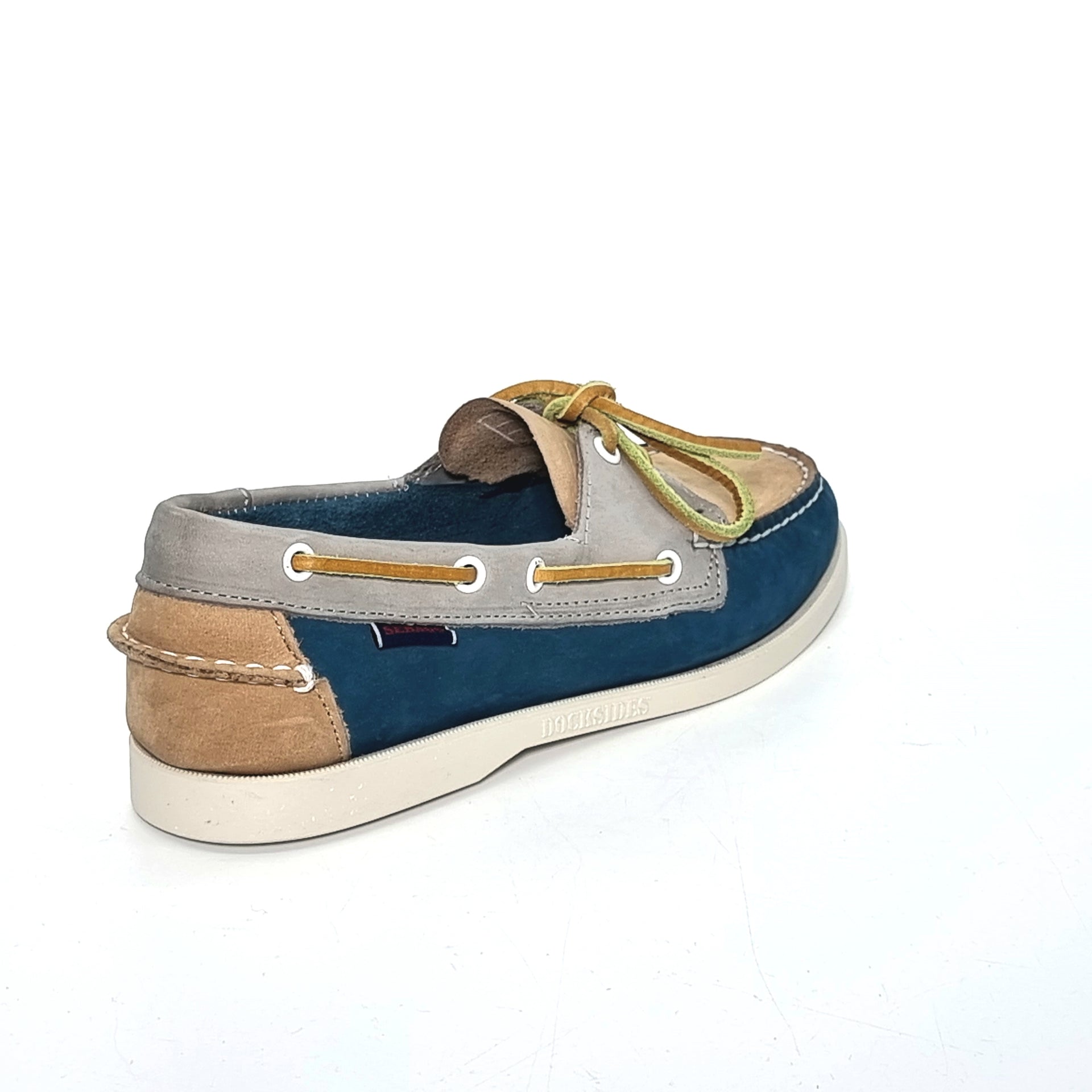 SEBAGO PORTLAND SPINAKKER BLUE/CAMEL/GREY Loafers | familyshoecentre