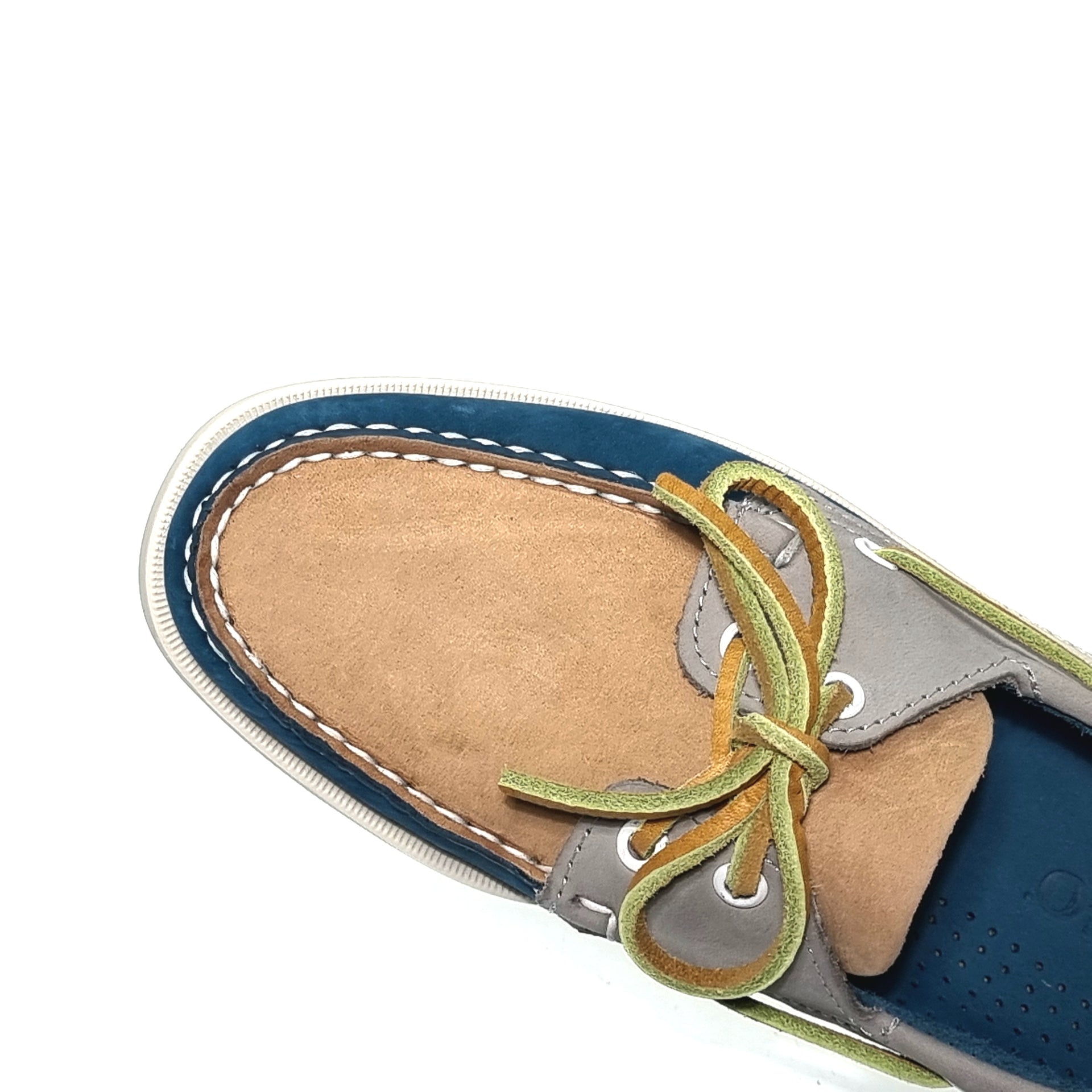 SEBAGO PORTLAND SPINAKKER BLUE/CAMEL/GREY Loafers | familyshoecentre