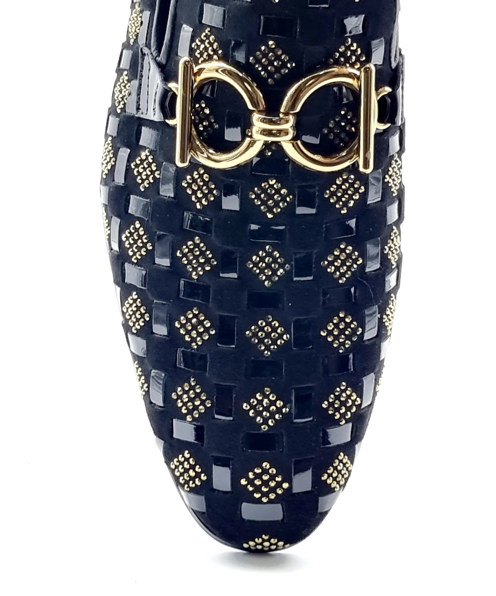 ELI 106 BLACK/GOLD Loafers | familyshoecentre