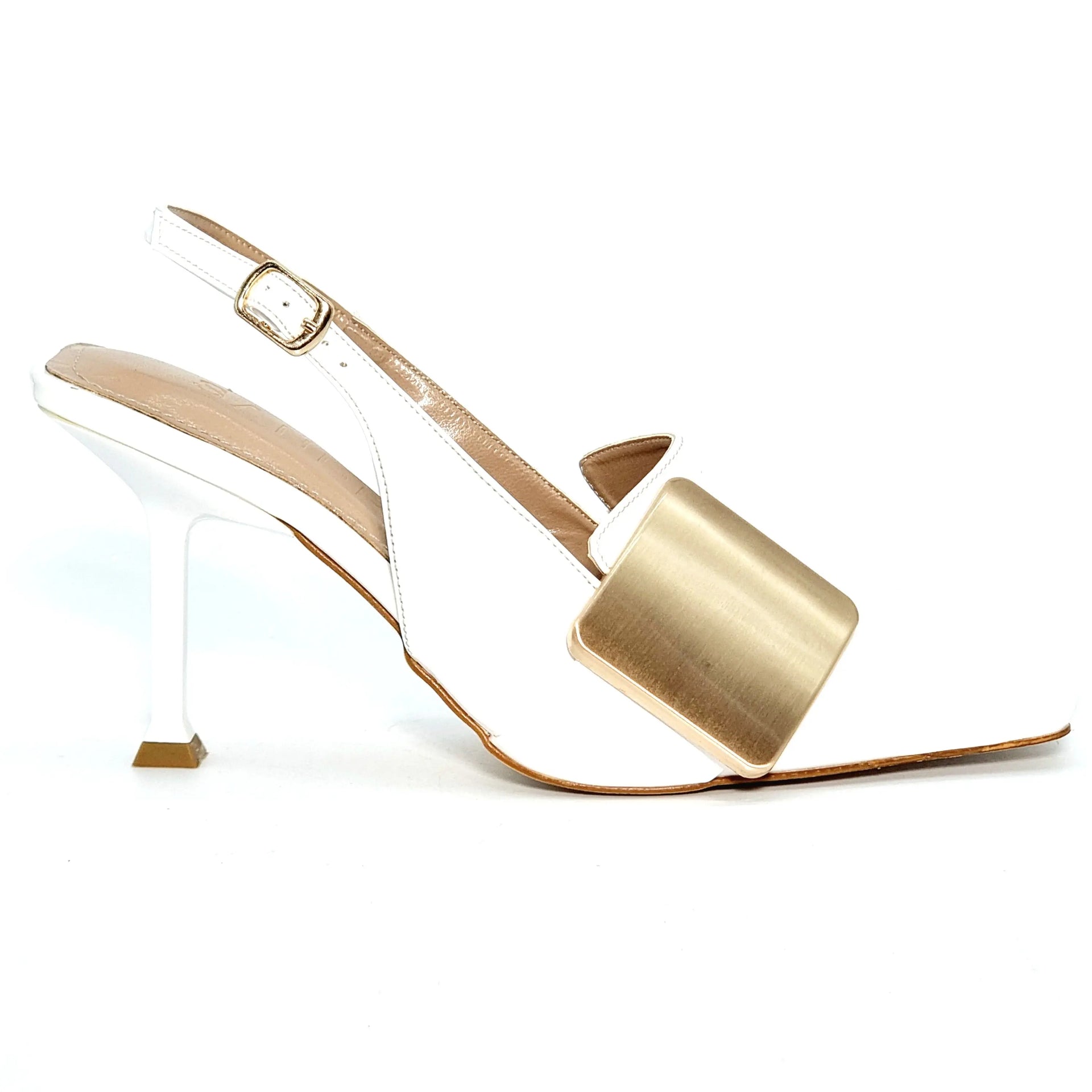 SANDRA 8057 WHITE Heels | familyshoecentre