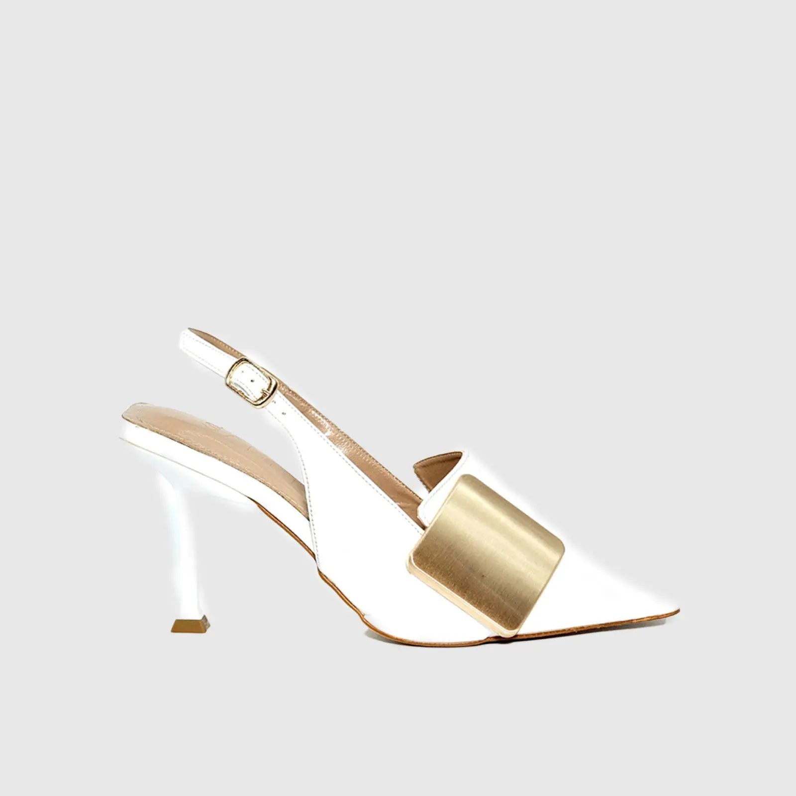 SANDRA 8057 WHITE Heels | familyshoecentre