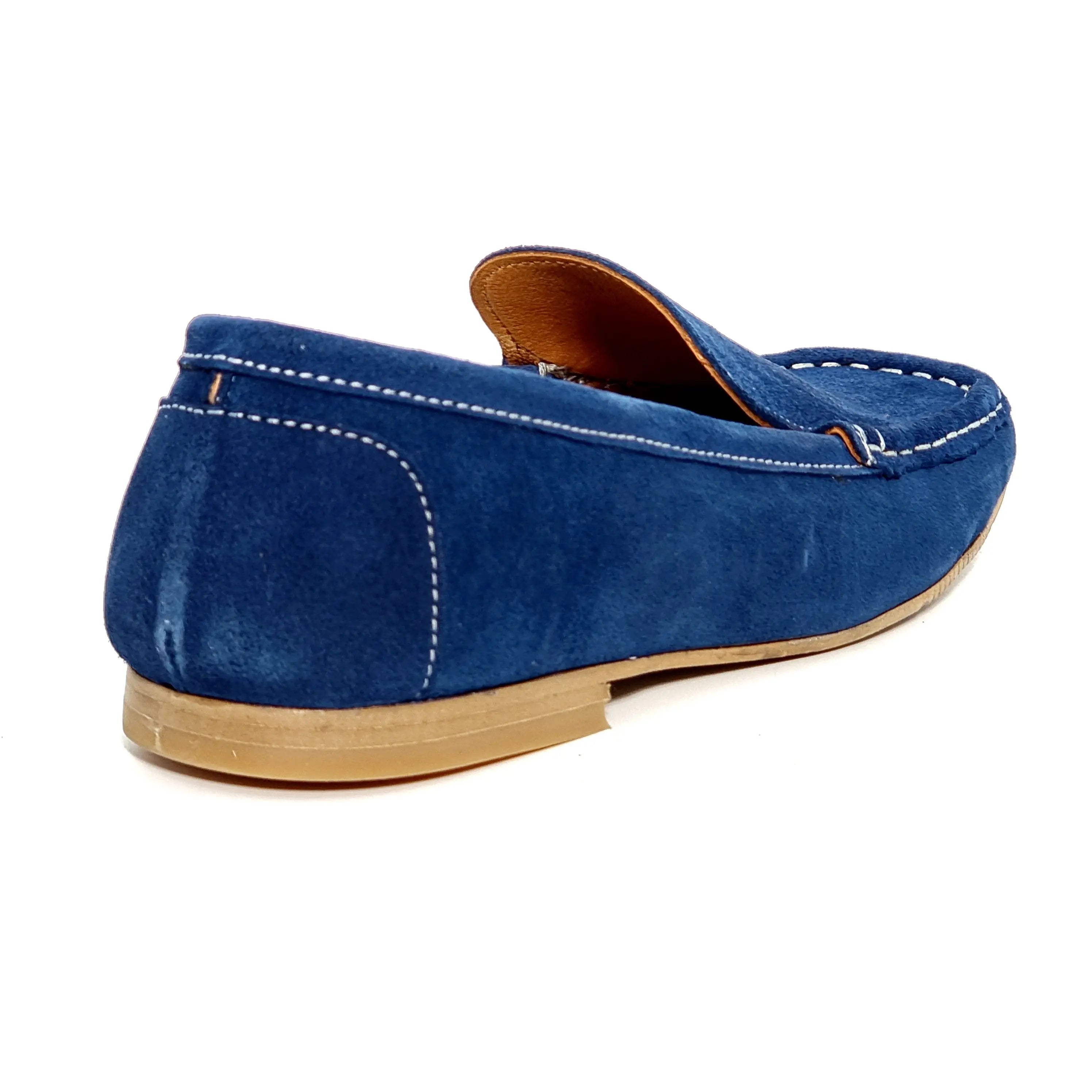 MARCHA 1703 BLUE Loafers | familyshoecentre