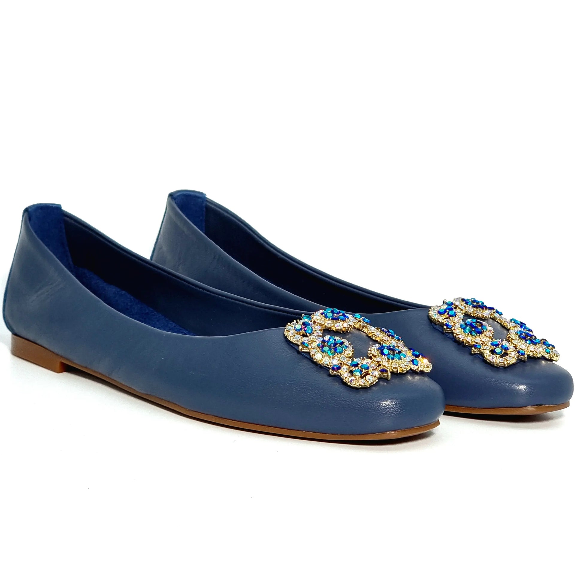 MAX 22078 NAVY LADIES BALLERINA Pumps | familyshoecentre