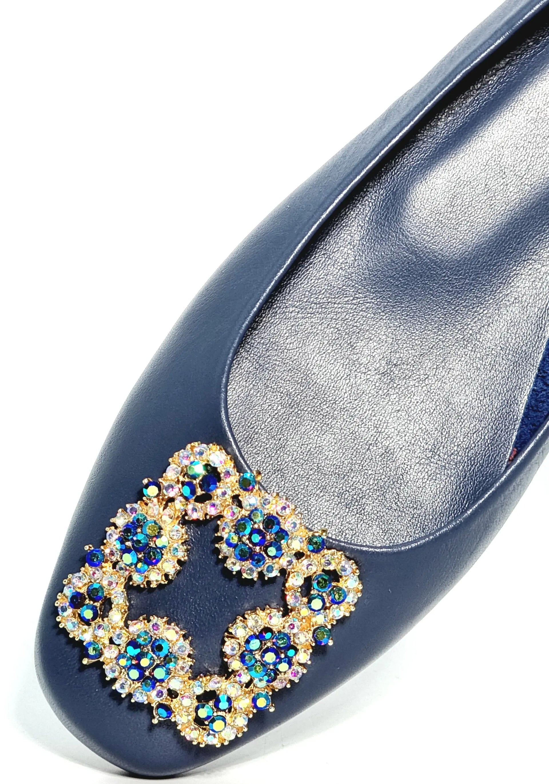 MAX 22078 NAVY LADIES BALLERINA Pumps | familyshoecentre