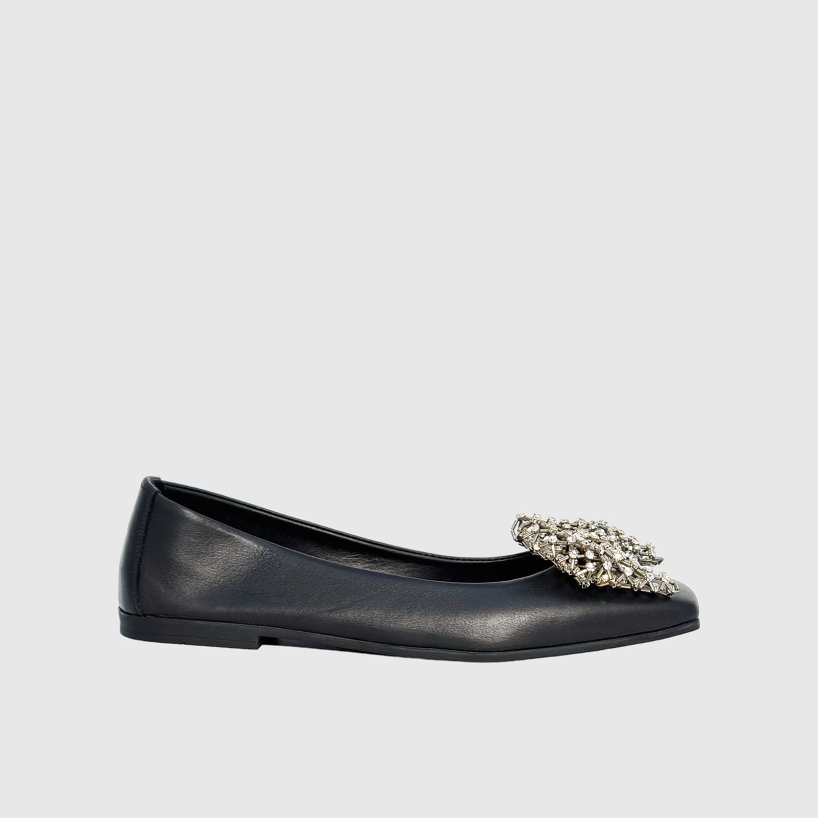 MAX 22053 BLACK LADIES BALLERINA Pumps | familyshoecentre