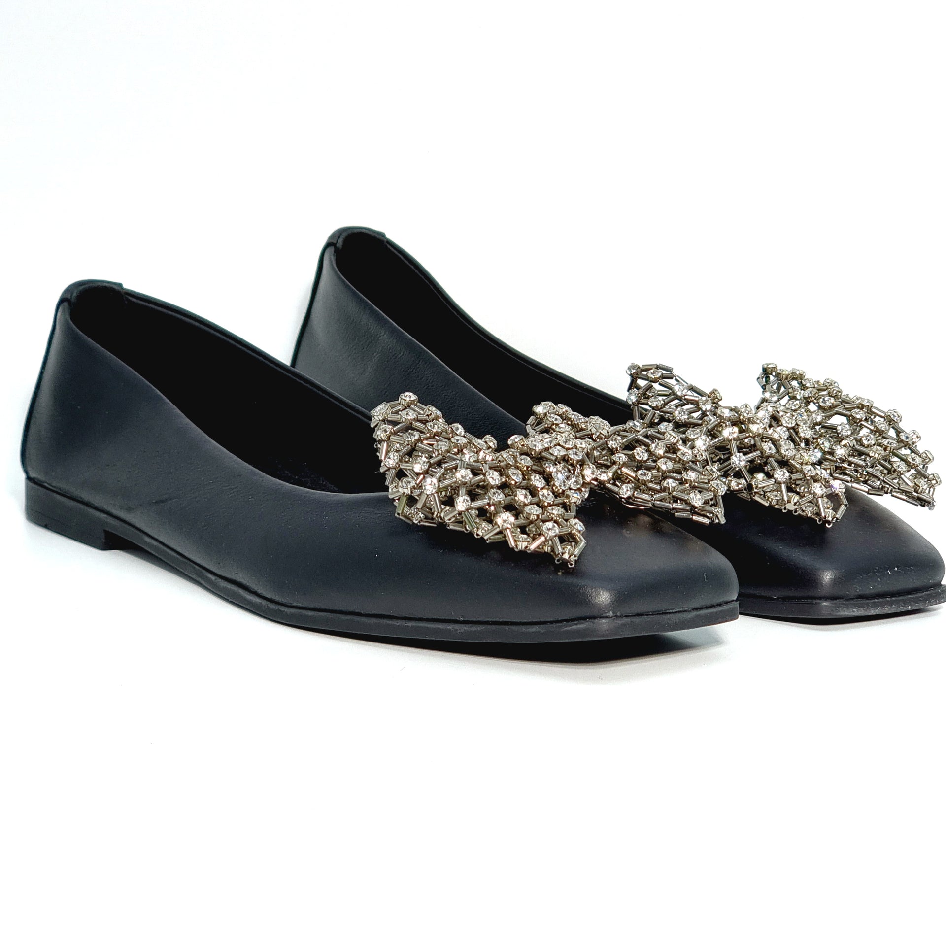 MAX 22053 BLACK LADIES BALLERINA Pumps | familyshoecentre
