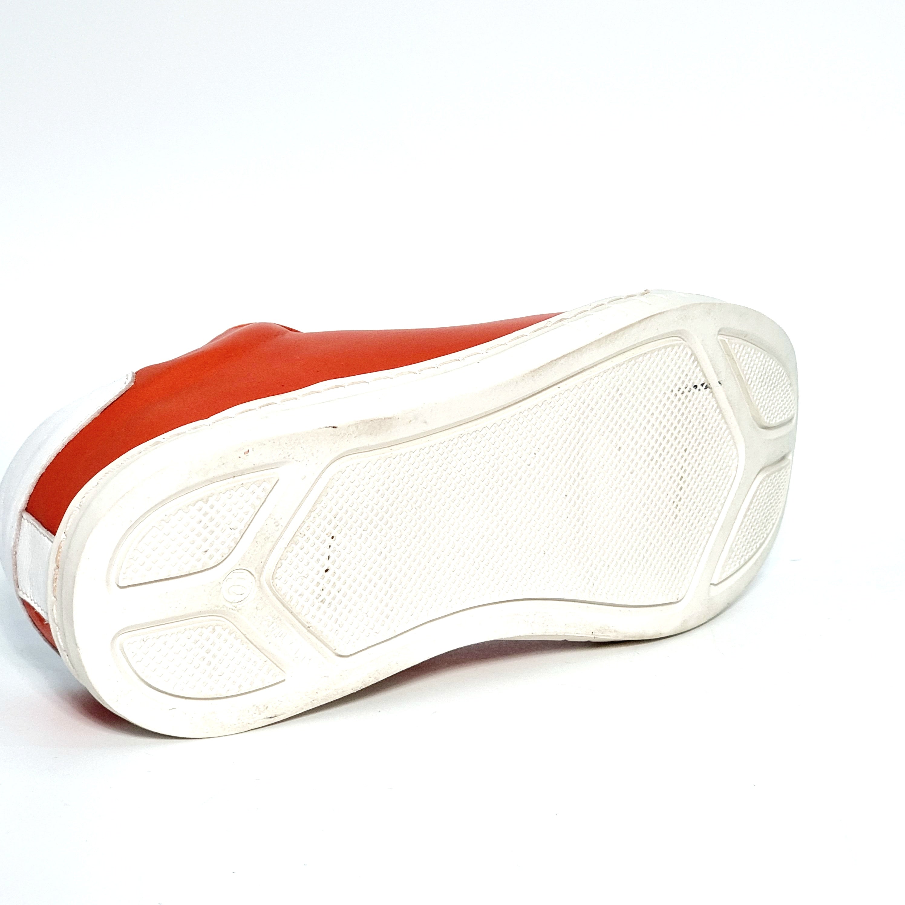FLEXI 04167 ORANGE WHITE MENS SNEAKER Sneakers | familyshoecentre