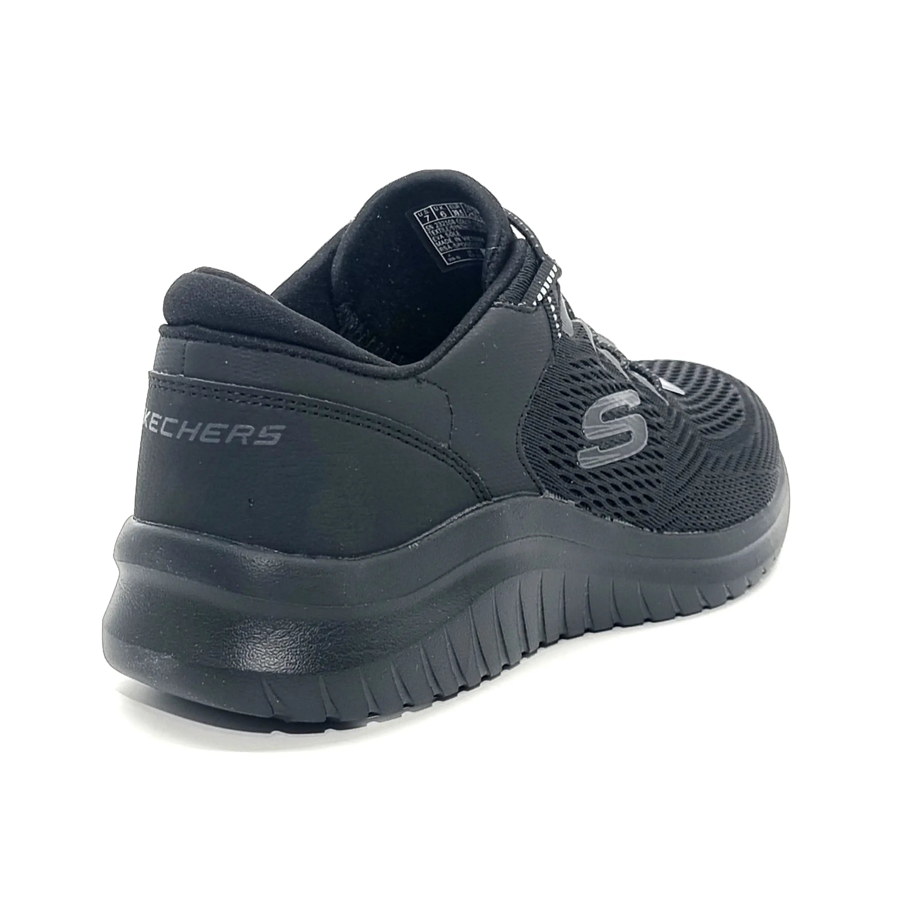 SKECHERS 232108 MENS BLACK Sneakers | familyshoecentre