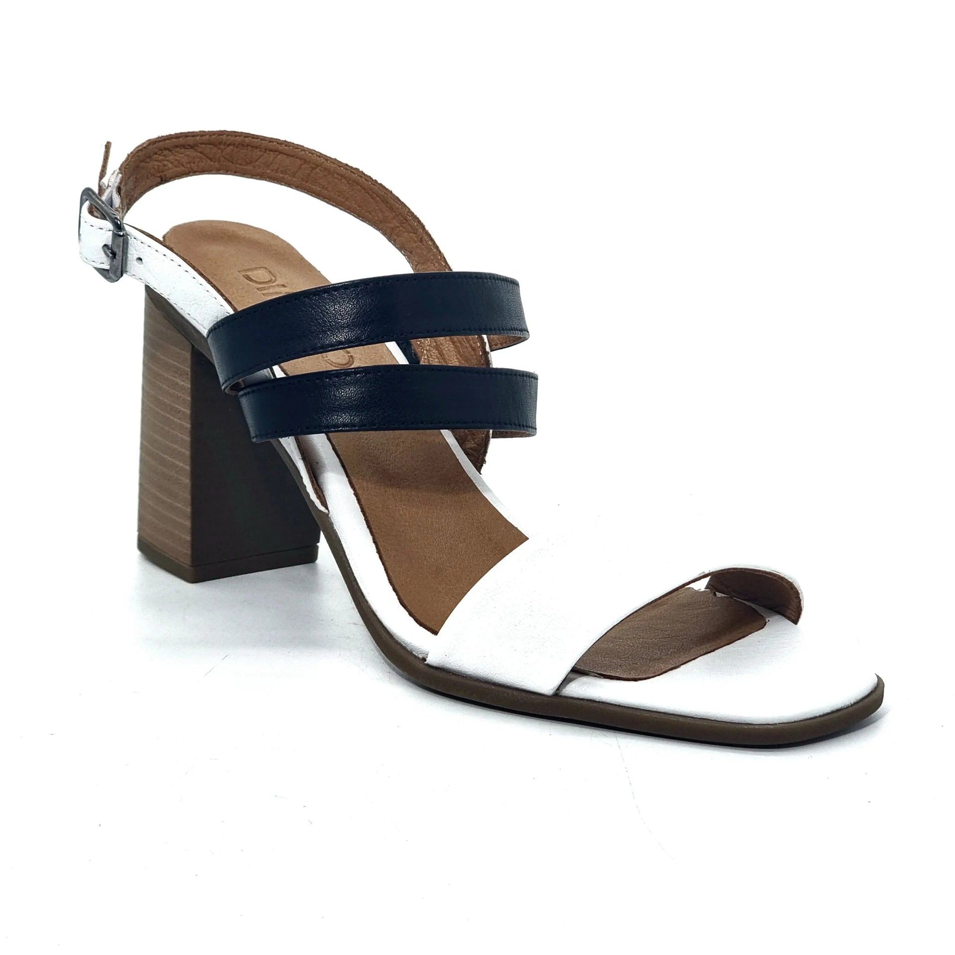 DIMATO 7105 WHITE/BLACK Heels | familyshoecentre