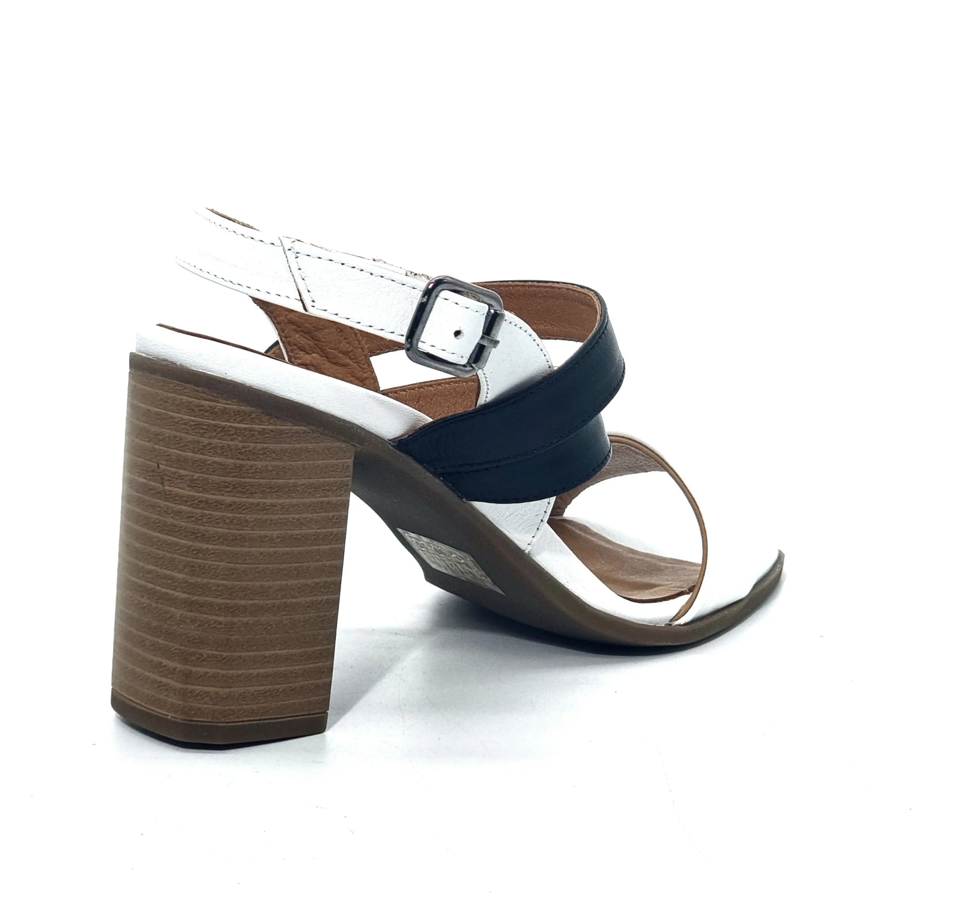 DIMATO 7105 WHITE/BLACK Heels | familyshoecentre