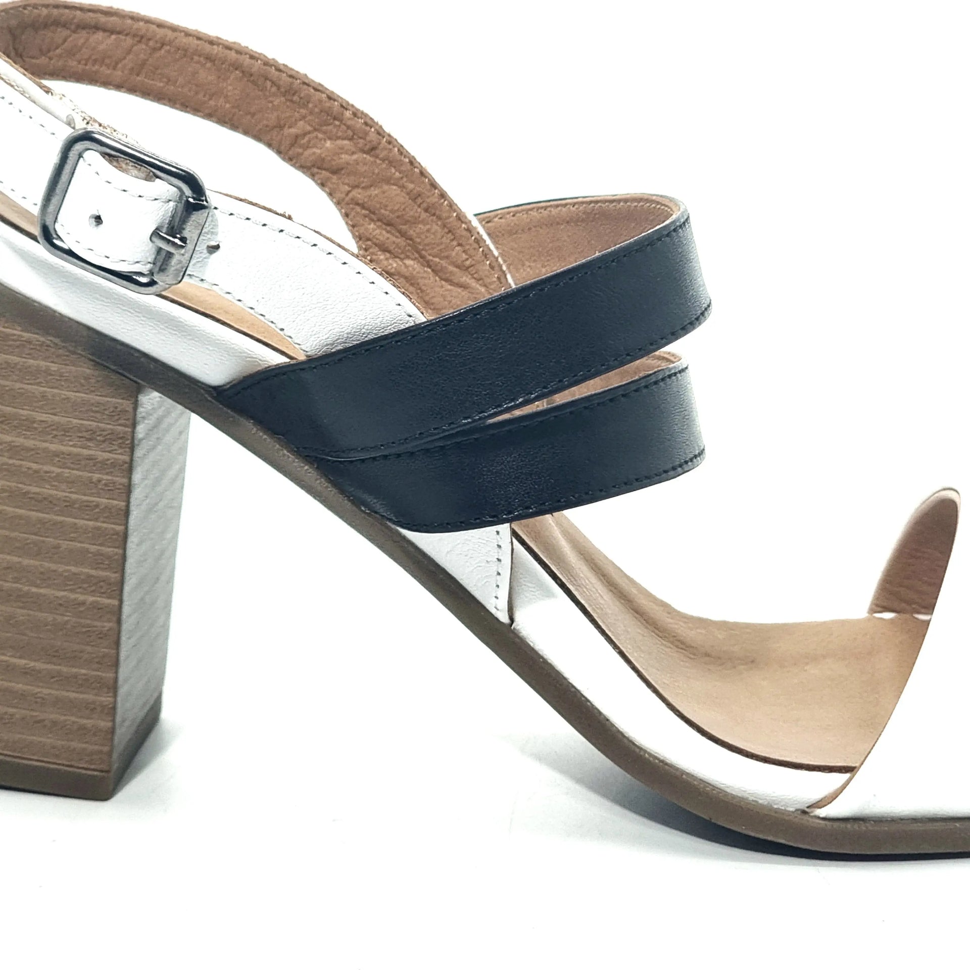 DIMATO 7105 WHITE/BLACK Heels | familyshoecentre