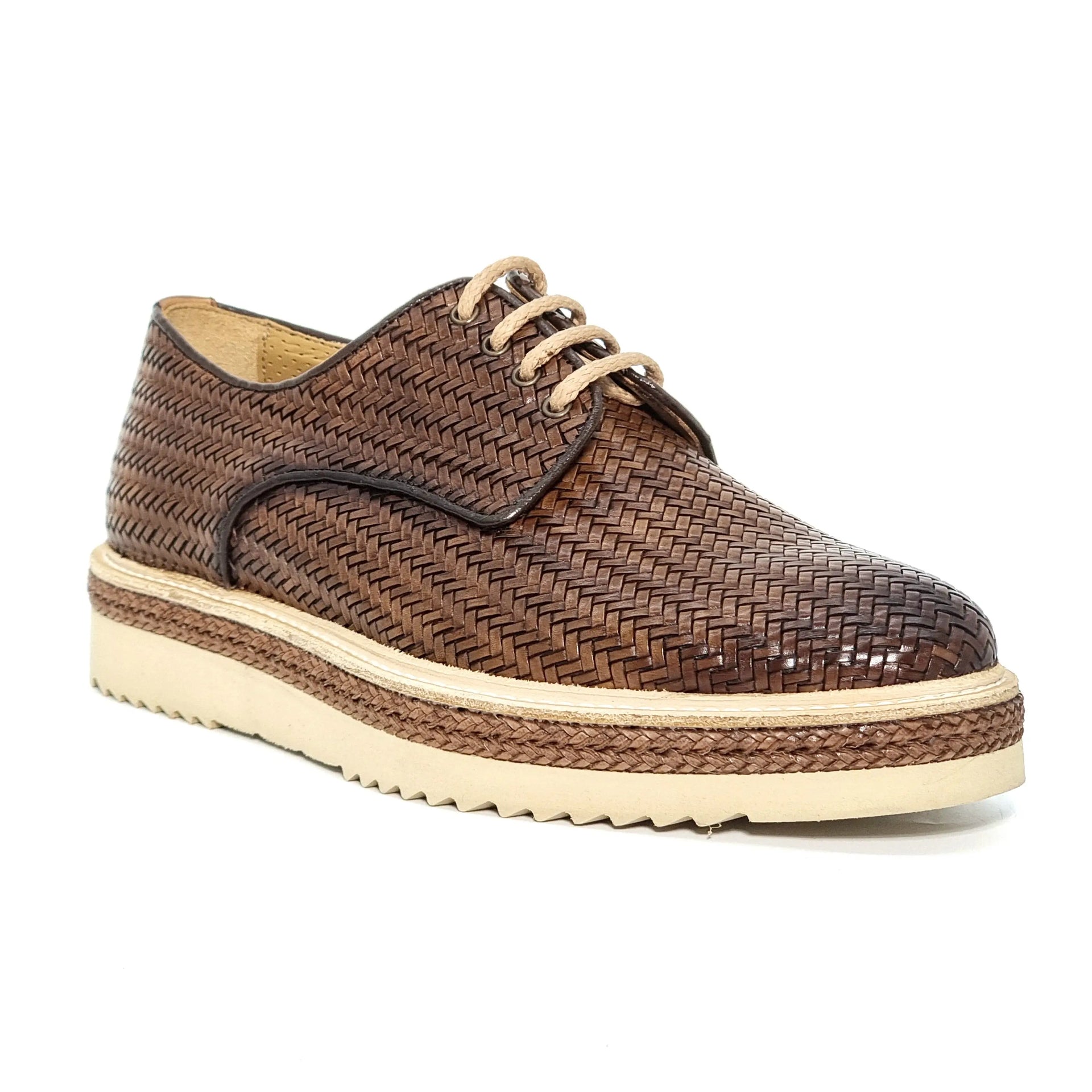 CALCE 37423 BROWN Oxfords | familyshoecentre